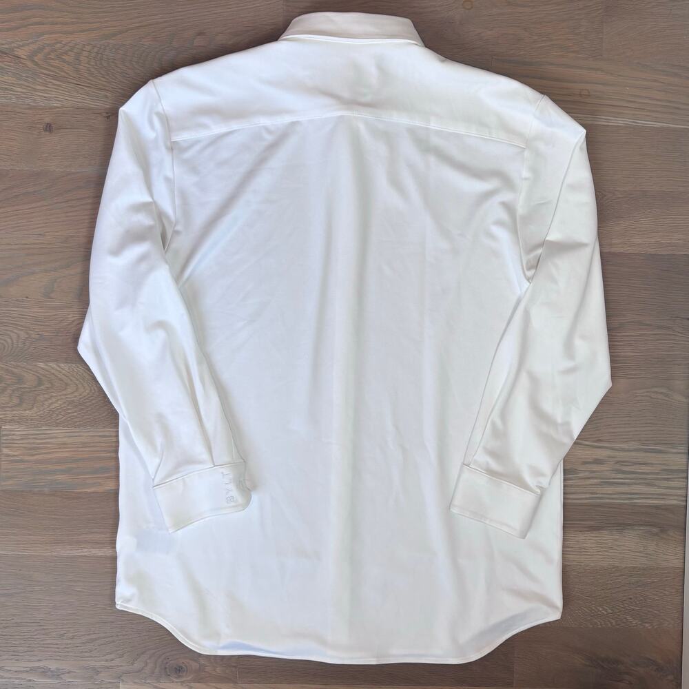 BYLT Premium Basics Performance White Button Down Shirt Stretch Mens Size XL - Picture 6 of 12